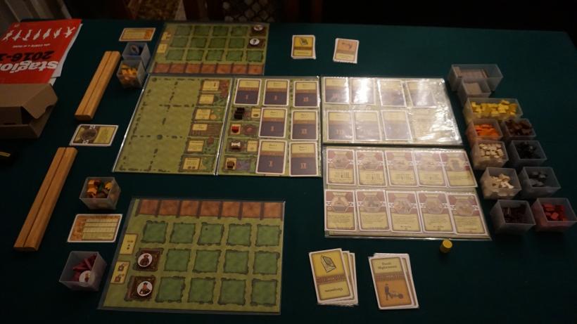 Fine setup di una partita a due giocatori di Agricola