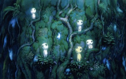 Princess Mononoke: i kodama, spiriti degli alberi