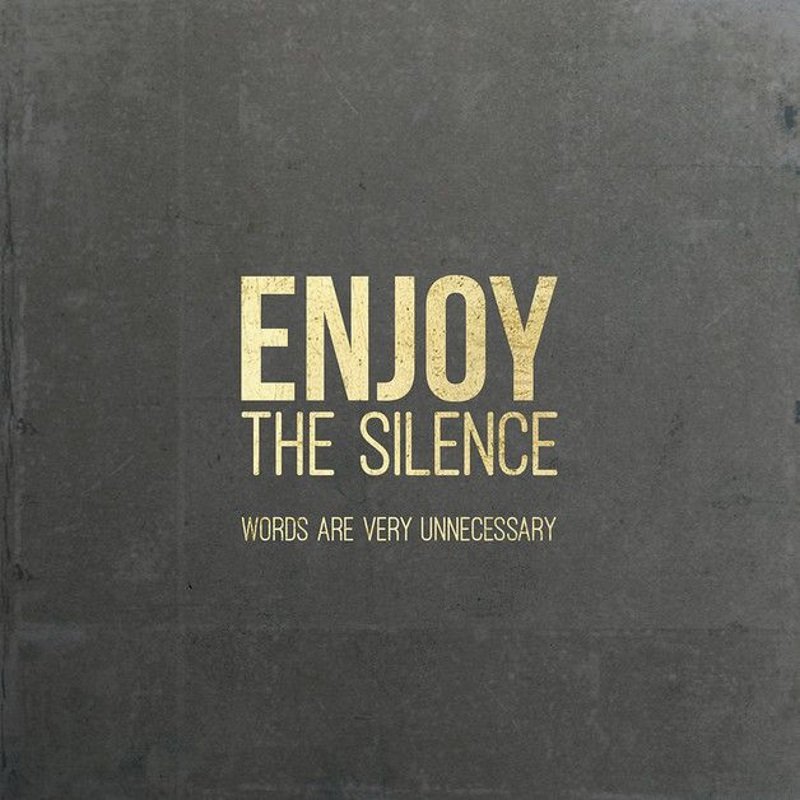 Enjoy the silence. Words are very unnecessary. Silence Word. Энджой де Сайленс депеше моде.